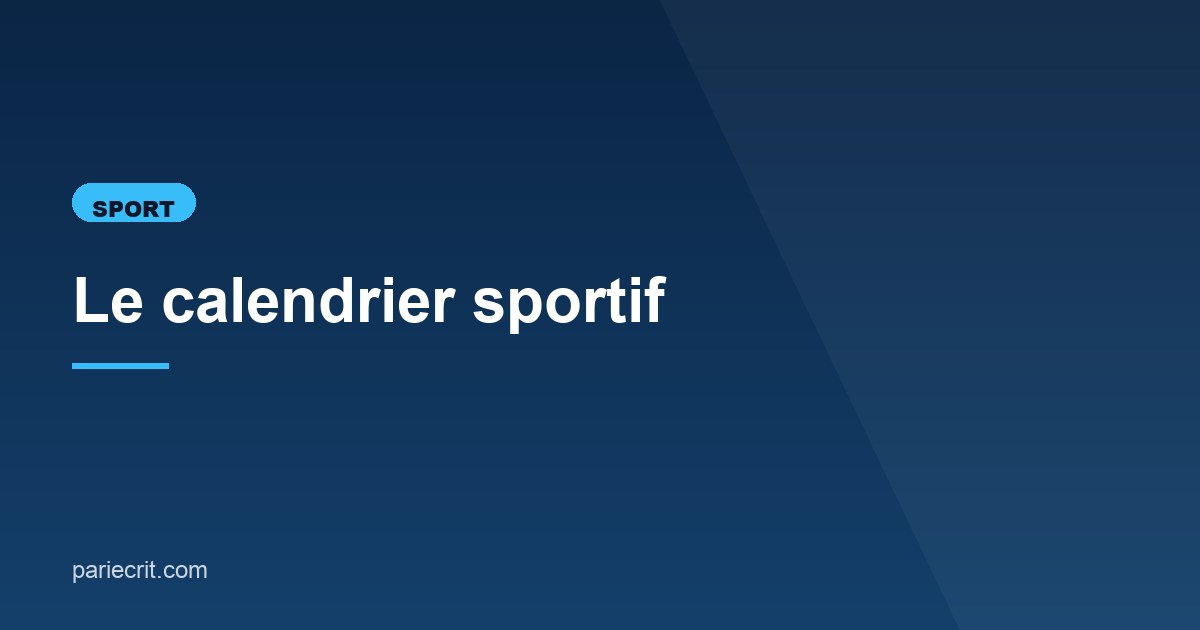 Illustration de l'article consacré au calendrier sportif