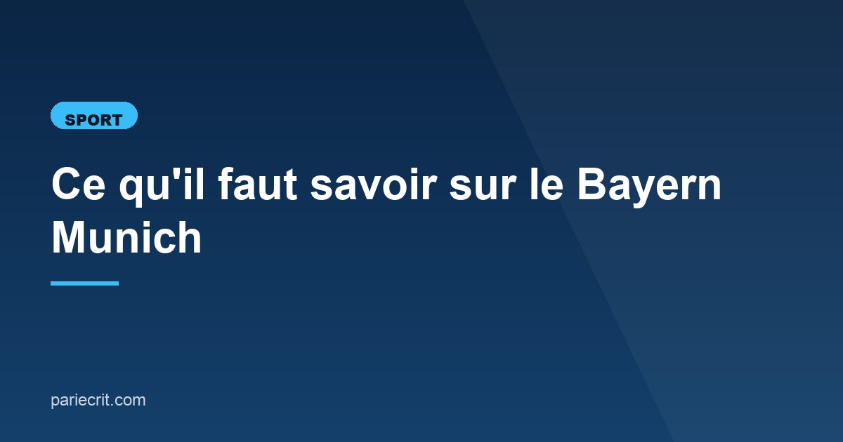 Illustration de l'article consacré au Bayern Munich